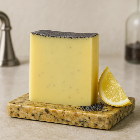Savon Artisanal à l'Huile de Coco, Pavot et Citron