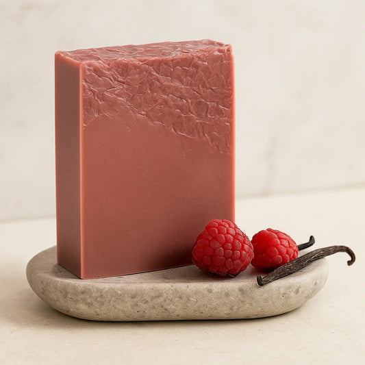 Savon Artisanal à l'Huile de Coco - Framboise et Vanille