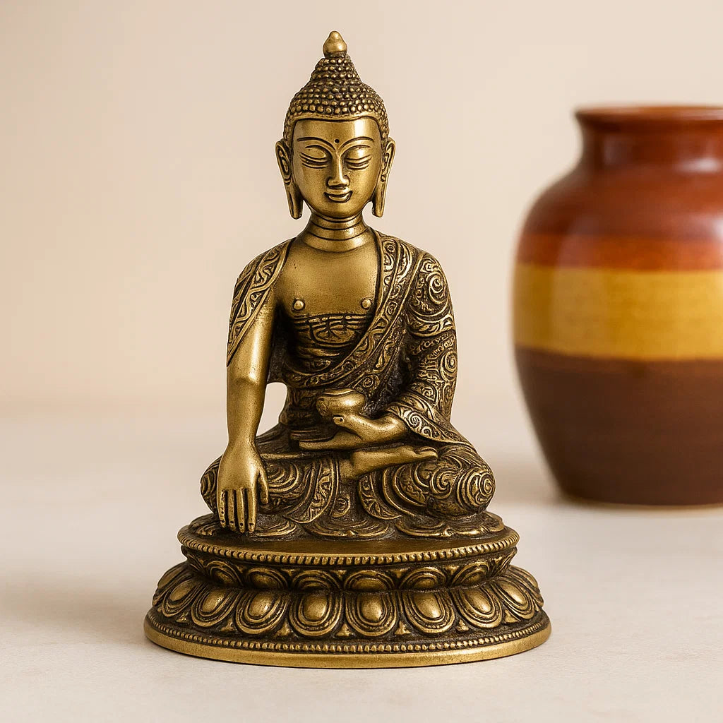 Bouddha Shakyamuni en laiton