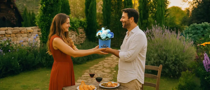 Fleurs de savon, idée cadeau pour un homme