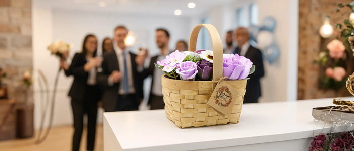 Fleurs de savon pour cadeau d'entreprise