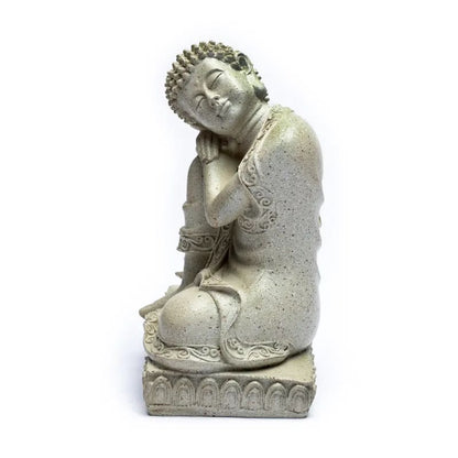 Bouddha gris avec bougeoir