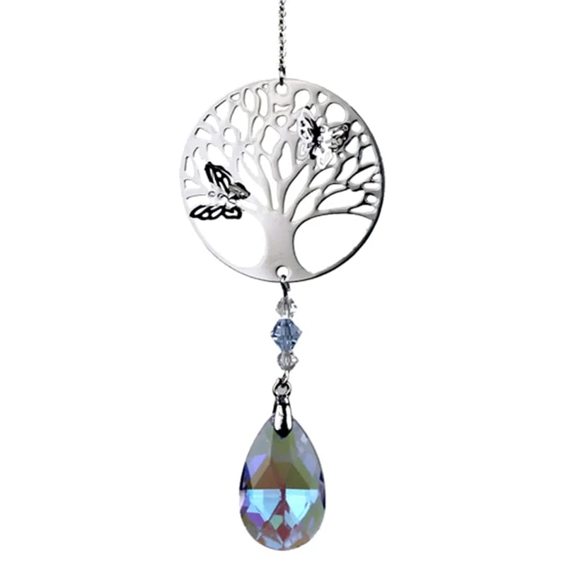 Arbre de vie + goutte en cristal arc en ciel – vue 2