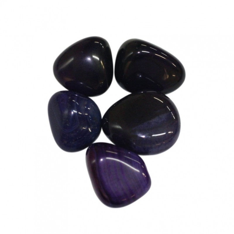 Agate teintée violette