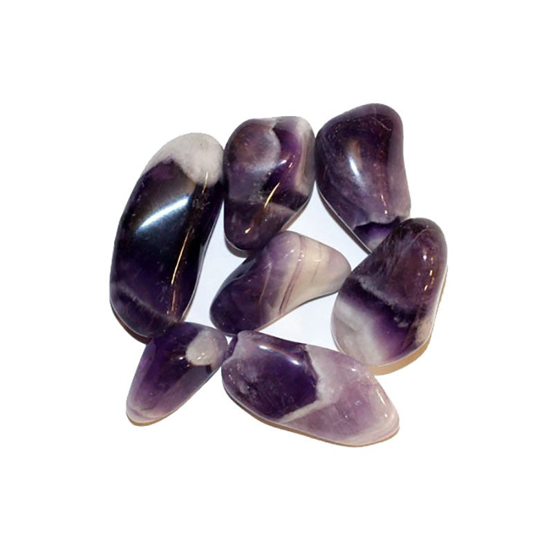 Améthyste rubanée violet et blanc
