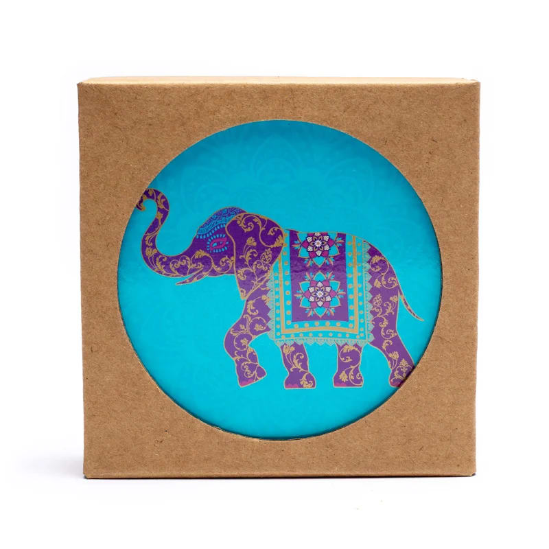 Sous-verres en bois  - Décoration peinte