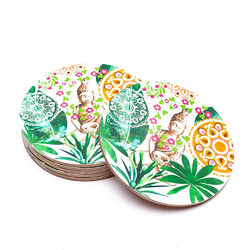 Sous-verres en bois  - Décoration peinte