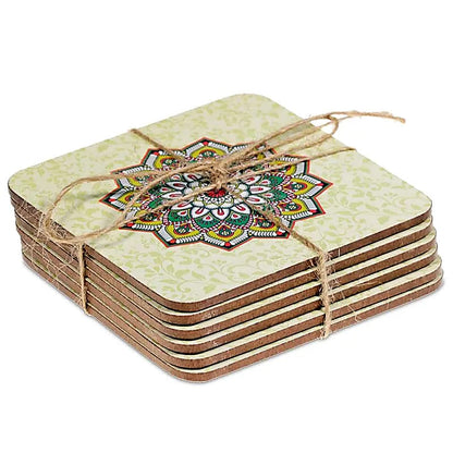 Sous-verres en bois  - Décoration peinte