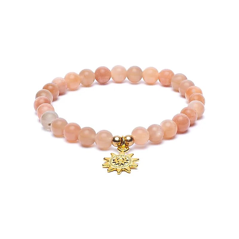 Douceur et énergie pour ce Bracelet Pierre de Soleil | Breloque Soleil