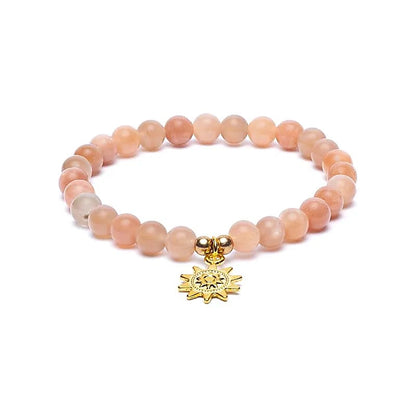 Douceur et énergie pour ce Bracelet Pierre de Soleil | Breloque Soleil