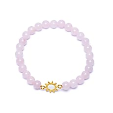 Bracelet Quartz Rose | Charm Soleil