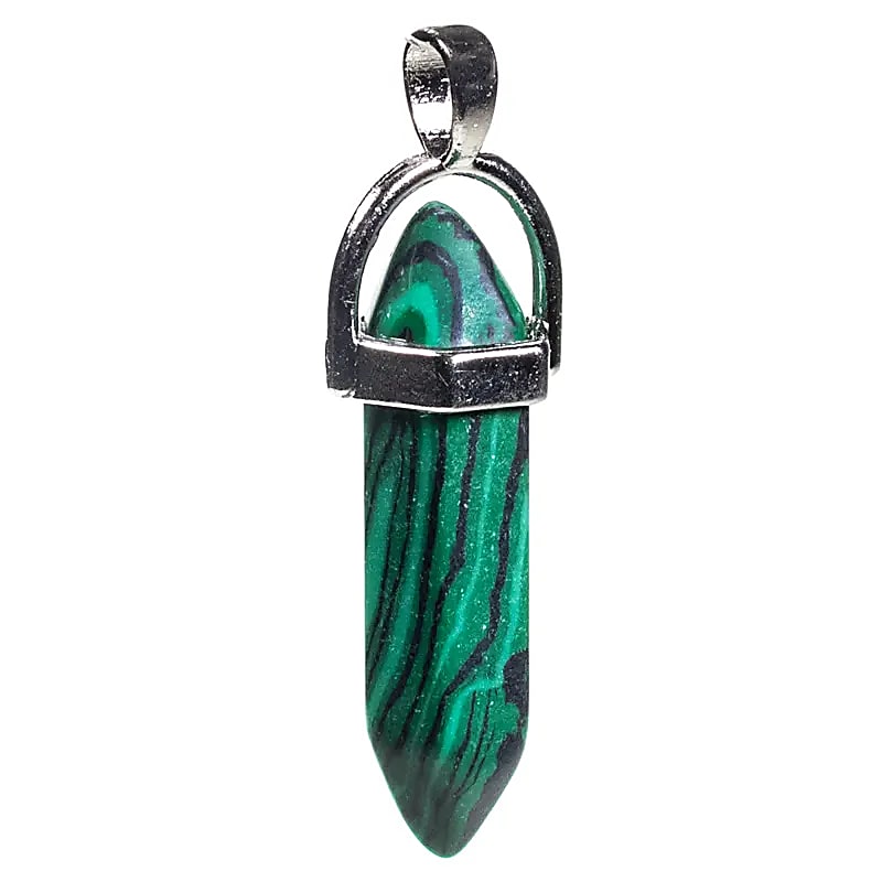 Pendentif en malachite synthétique