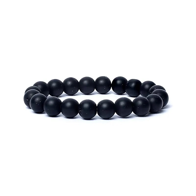 Bracelet Onyx noir finition mat – vue 2