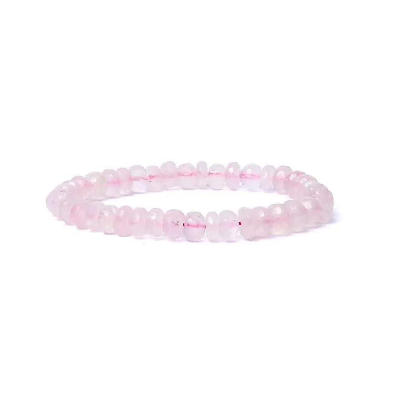 Bracelet Quartz rose à facettes – vue 2