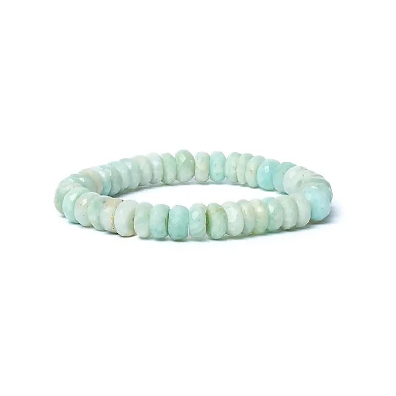 Bracelet Amazonite à facettes - 8 mm – vue 2