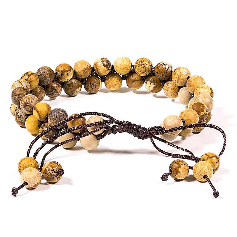 Bracelet Jaspe double rang – vue 2