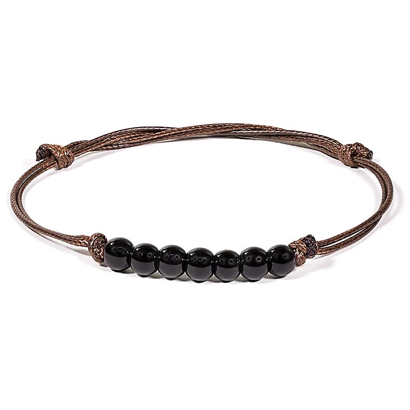 Bracelet Tourmaline ajustable | 7 perles – vue 2