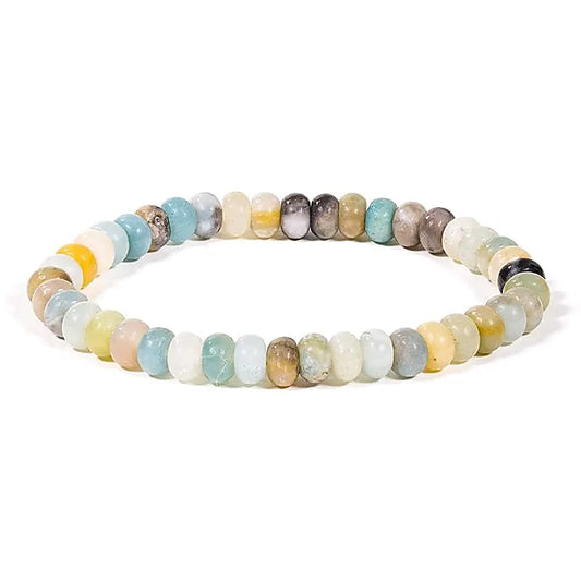 Bracelet pierre Amazone perles ovales