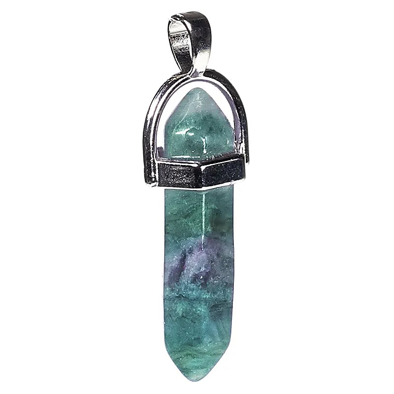 Pendentif en Fluorite Multicolore Élégant