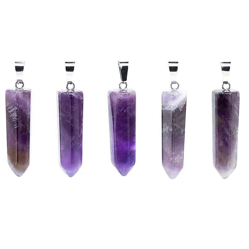 Pendentif en Améthyste Facetté Élégant et Raffiné