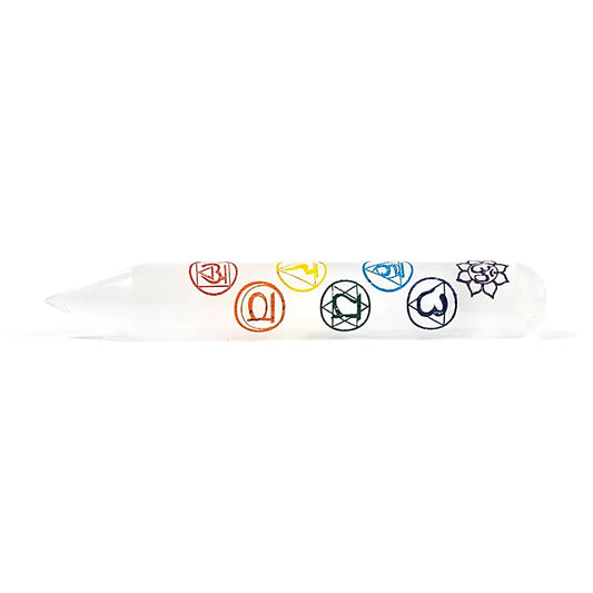 Baguette / bâton de massage sélénite 7 chakras