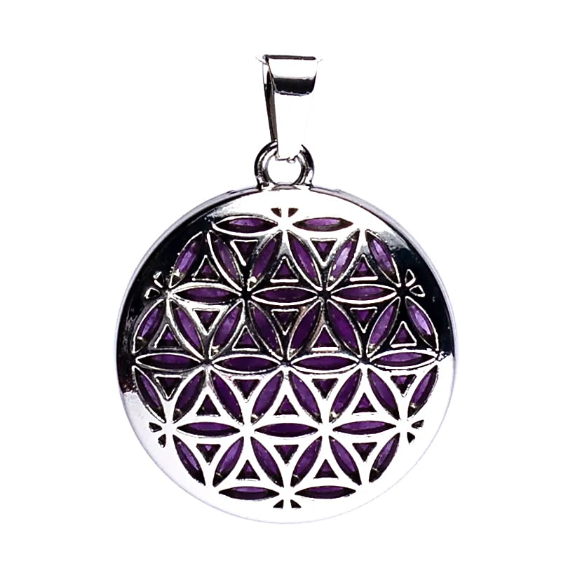 Pendentif Fleur de Vie Ornée d&