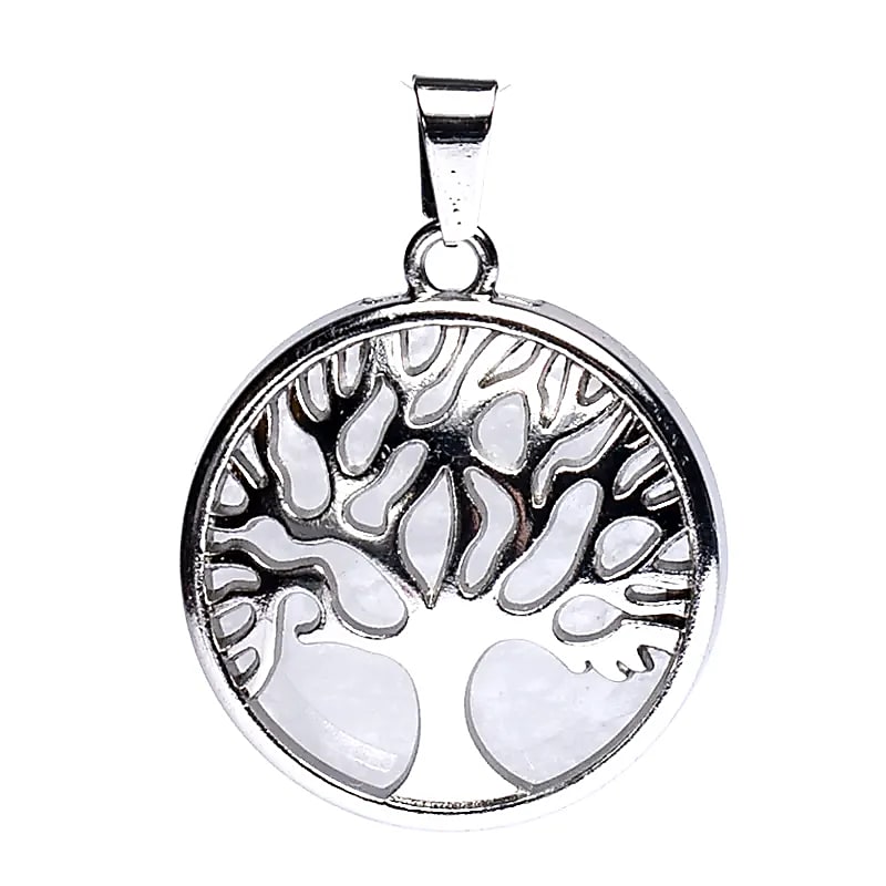 Pendentif Arbre de Vie Ornée de Cristal de Roche