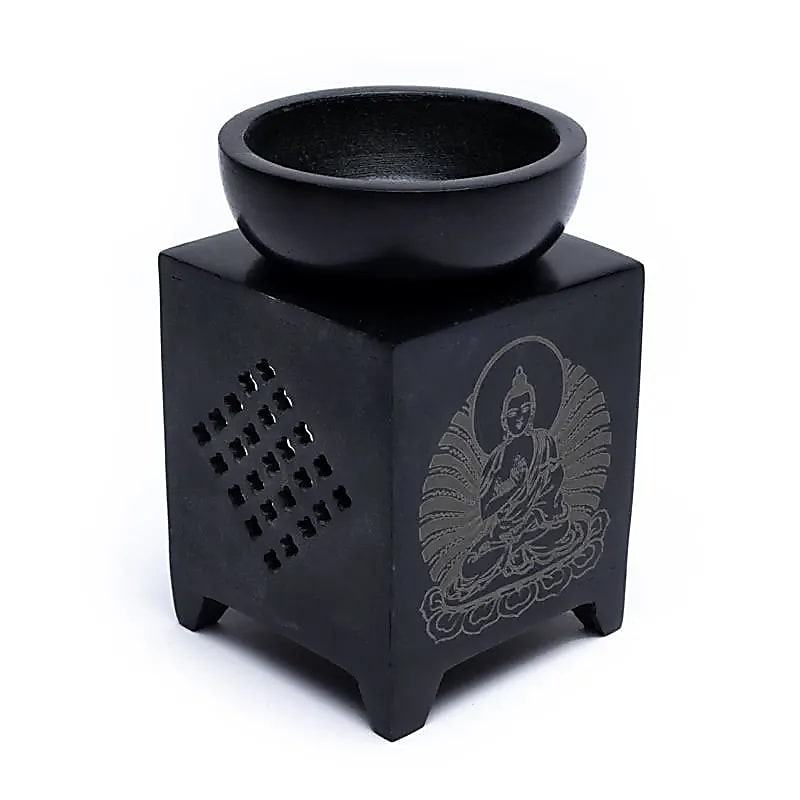Brûle parfum en stéatite - Bouddha – vue 2