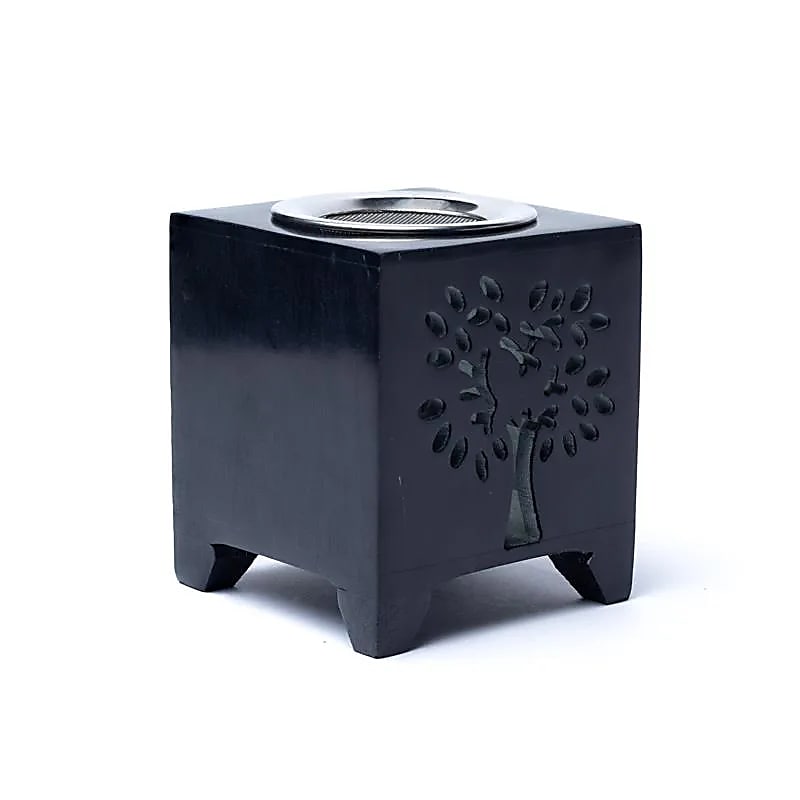 Brûleur encens en stéatite - Arbre de Vie – vue 2