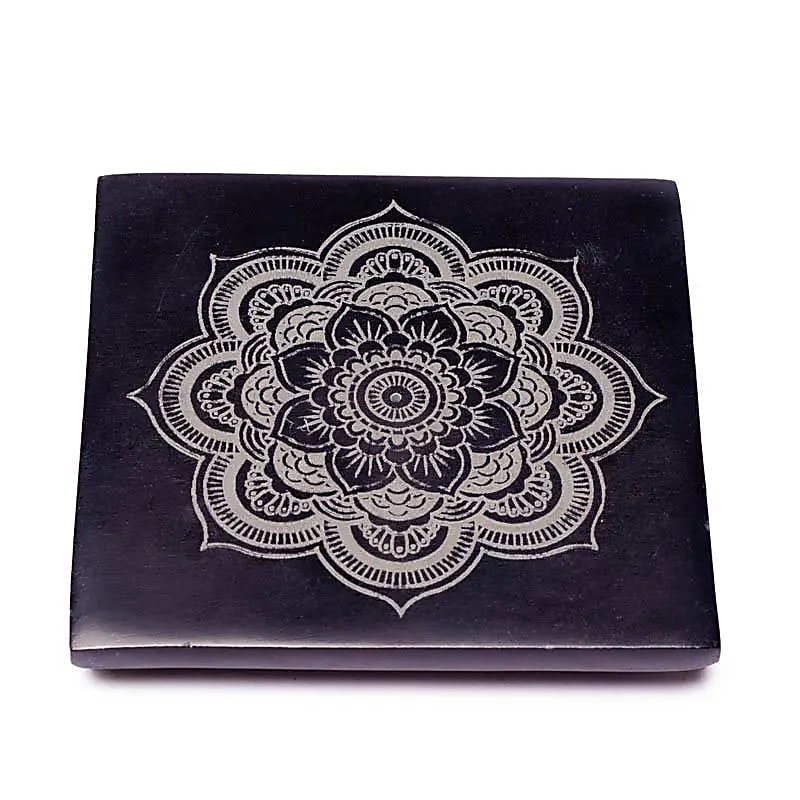 Brûleur encens en stéatite - Mandala – vue 2