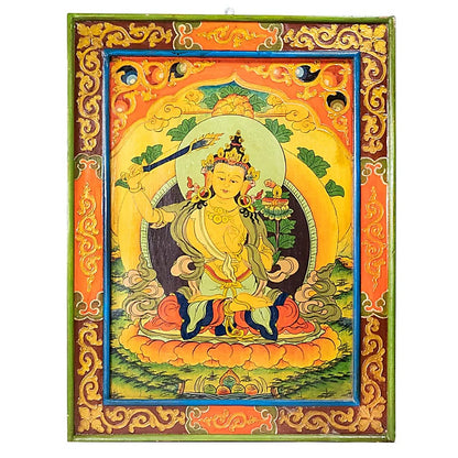 Thangka en bois peint à la main – vue 3