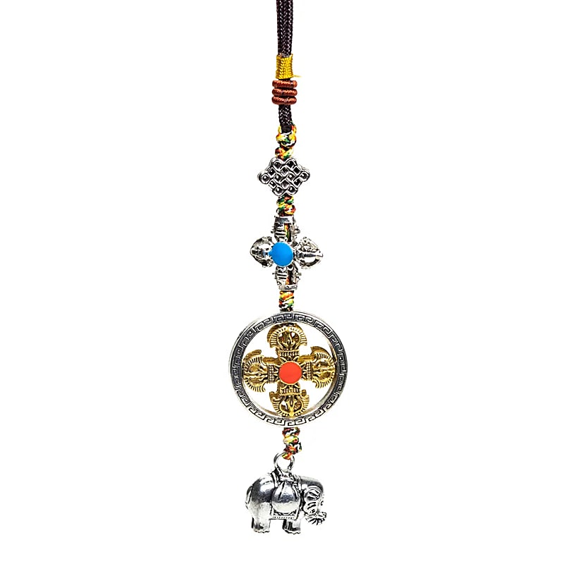 Pendentif Dorje Éléphant Double Protection