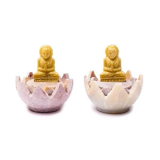 Brûleur encens bâton en stéatite - Bouddha