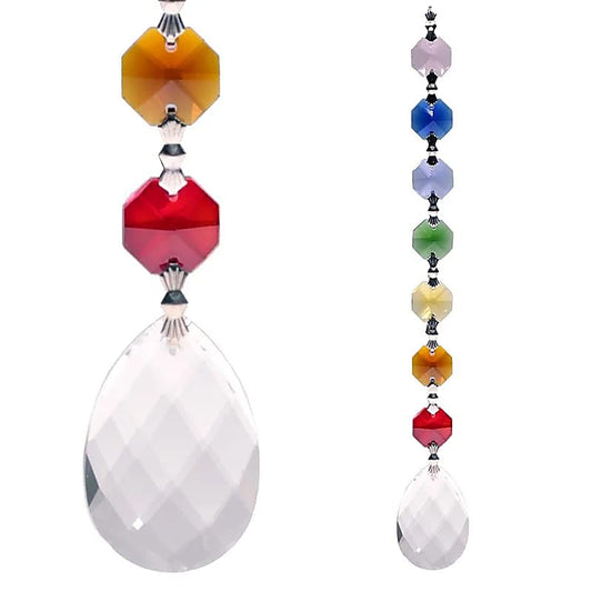 Guirlande de cristal arc-en-ciel 7 chakras | 20 cm