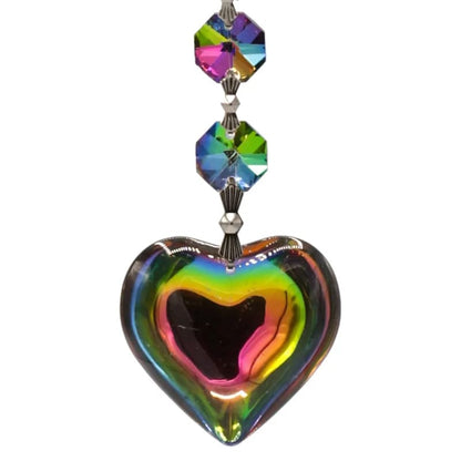 Cristal arc-en-ciel Aurora - Coeur | 20cm