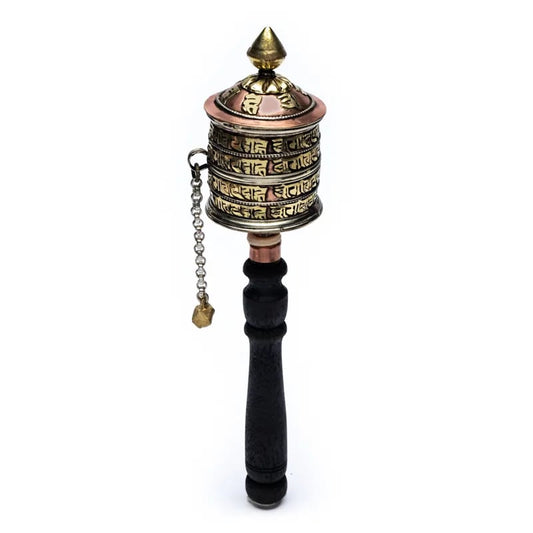 Moulin à prière tibétain OMPH manuel | 24 x 6 cm