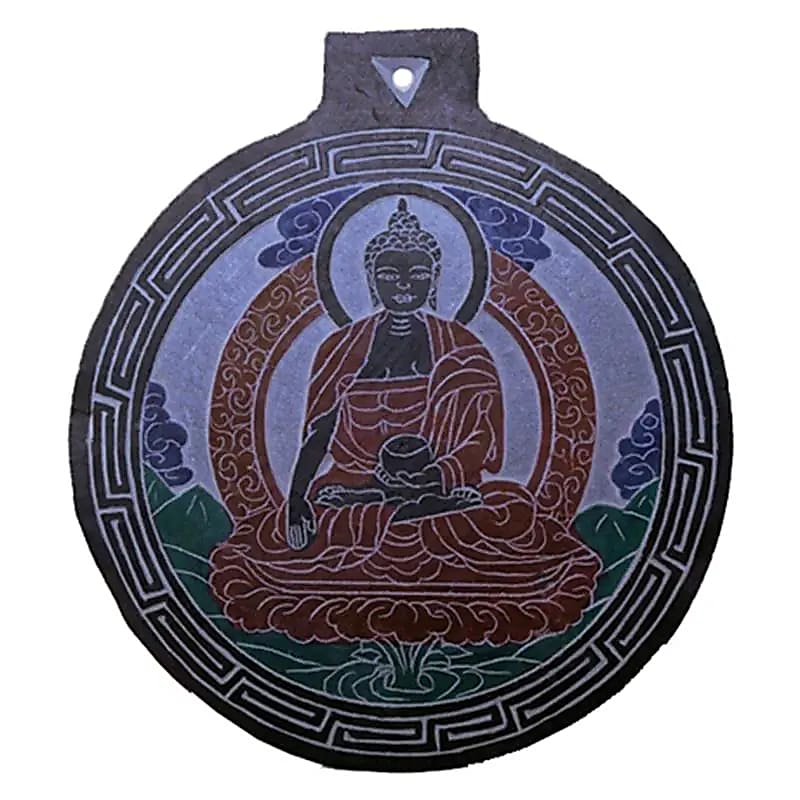 Basrelief en ardoise avec Bouddha