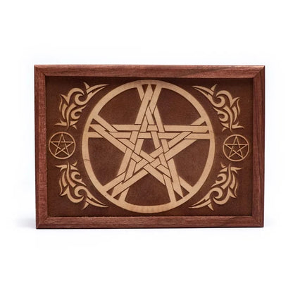 Boîte en bois décoration fait main - 17.5 x 13 x 6.5 cm