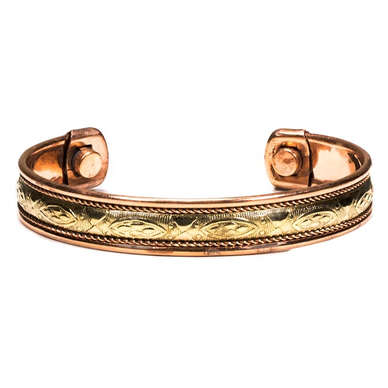 Bracelets cuivre magnétique | Gravés - composition du lot - 1er bracelet