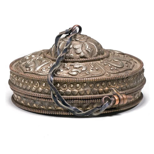 Cymbales / Tingshas LUXE + étui métal gravé | 11 cm