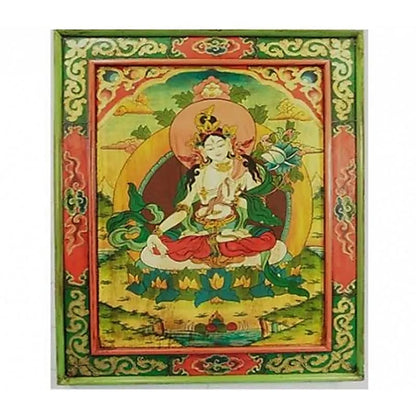 Thangka en bois peint à la main – vue 4