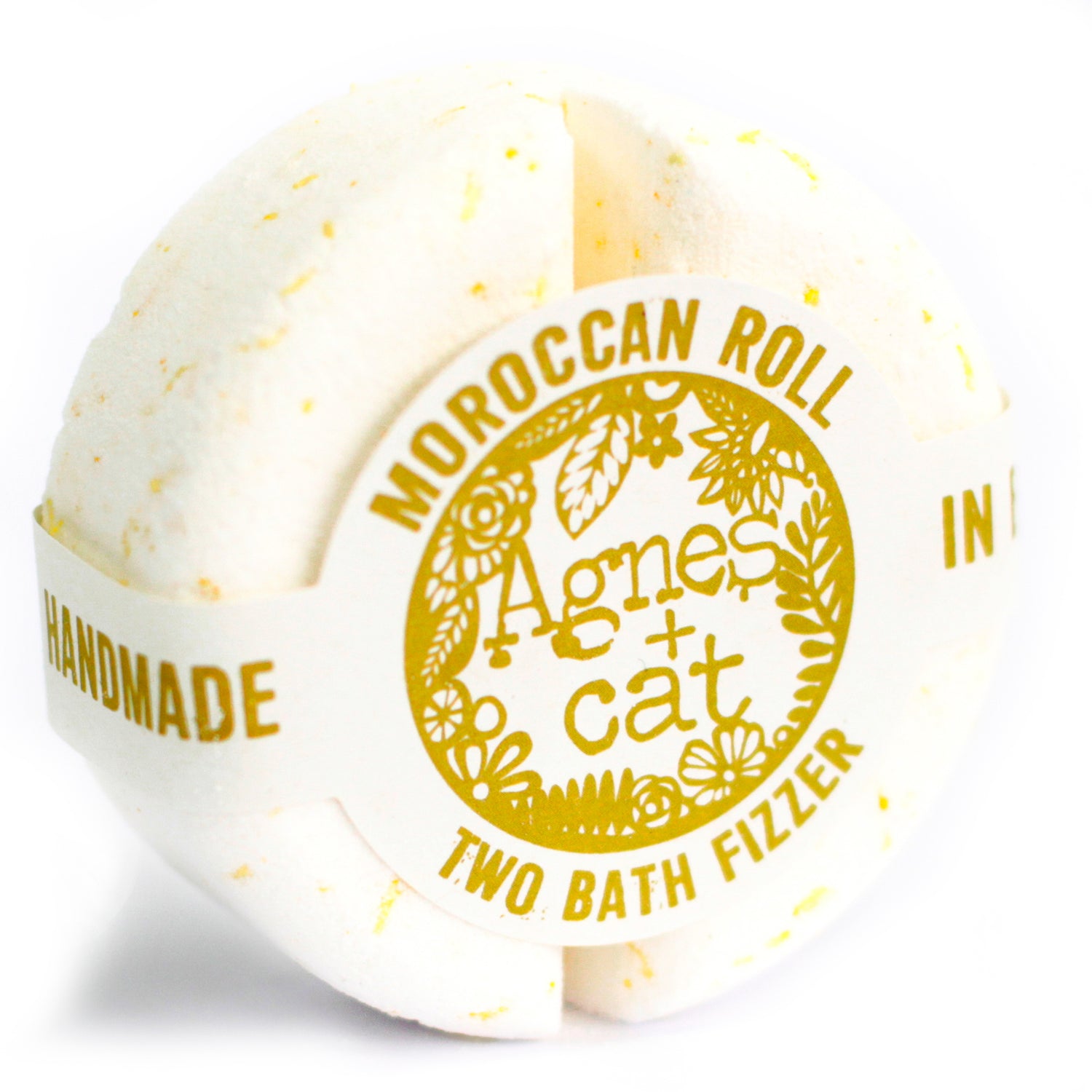 Ce Coffret Cadeaux Bougie Citron Frais &amp; Bombes de bain | Agnès &amp; Cat contient deux bombes de bain parfumées aux épices marocaines