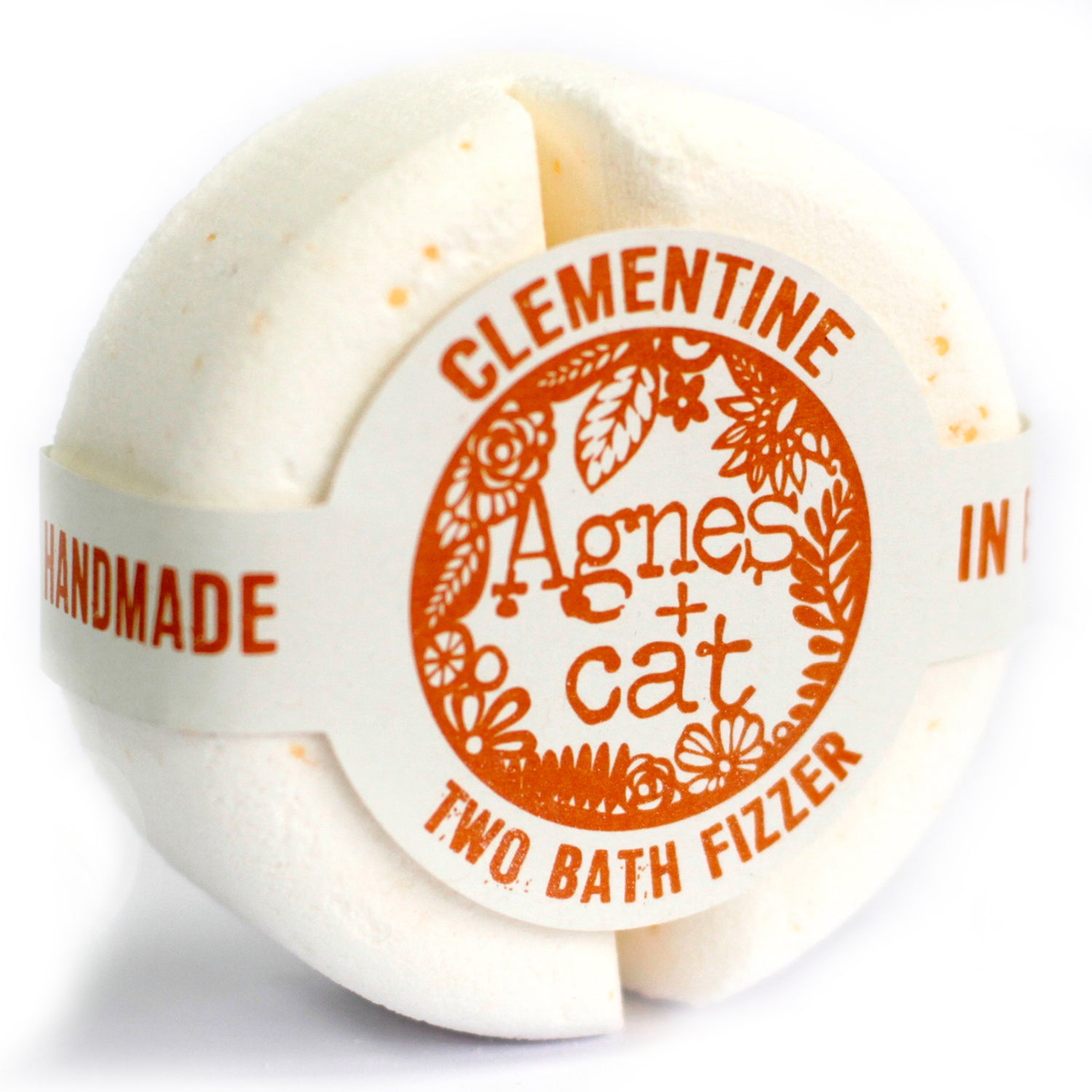 Deux bombes de bain à la Clémentine complètent ce Coffret Cadeaux Bougie Citron Frais &amp; Bombes de bain | Agnès &amp; Cat