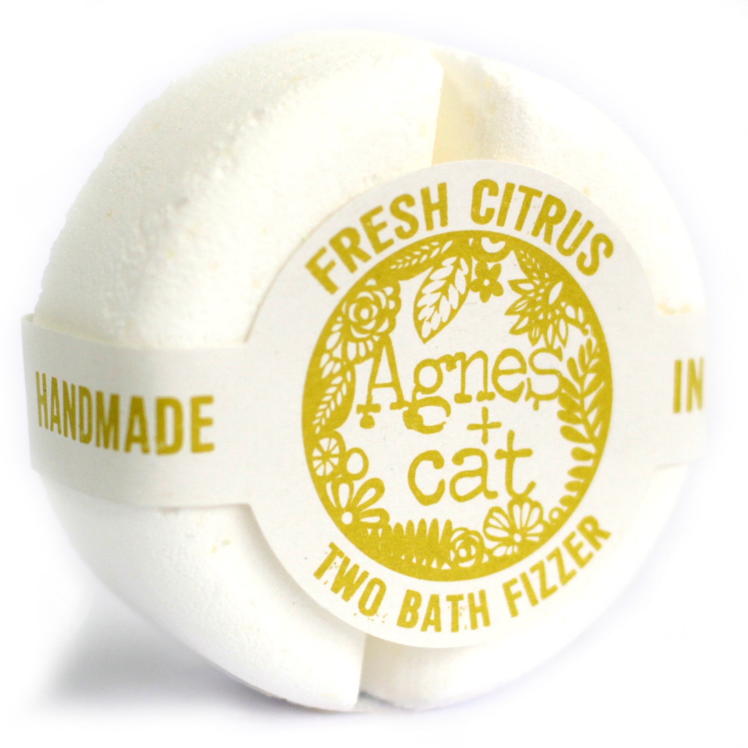2 bombes de bain Citron dans ce Coffret Cadeaux Bougie Sels de Mer &amp; Bombes de bain | Agnès &amp; Cat
