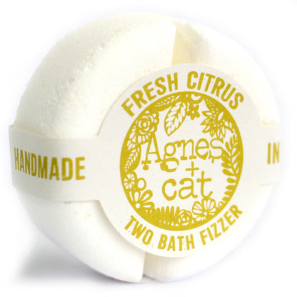 2 bombes de bain Citron dans ce Coffret Cadeaux Bougie Sels de Mer &amp; Bombes de bain | Agnès &amp; Cat
