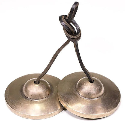 Cymbales / Tingshas - Lisses - 6.5 cm / son long - Astroia