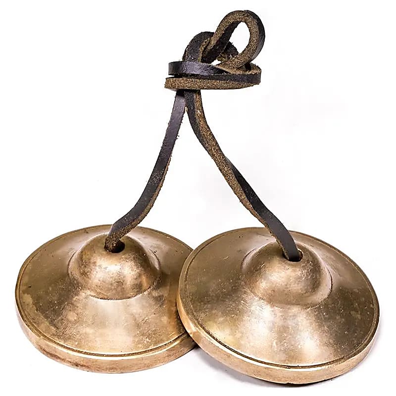 Cymbales / Tingshas en laiton - Lisses