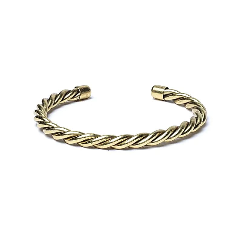 Bracelet torsadé couleur doré