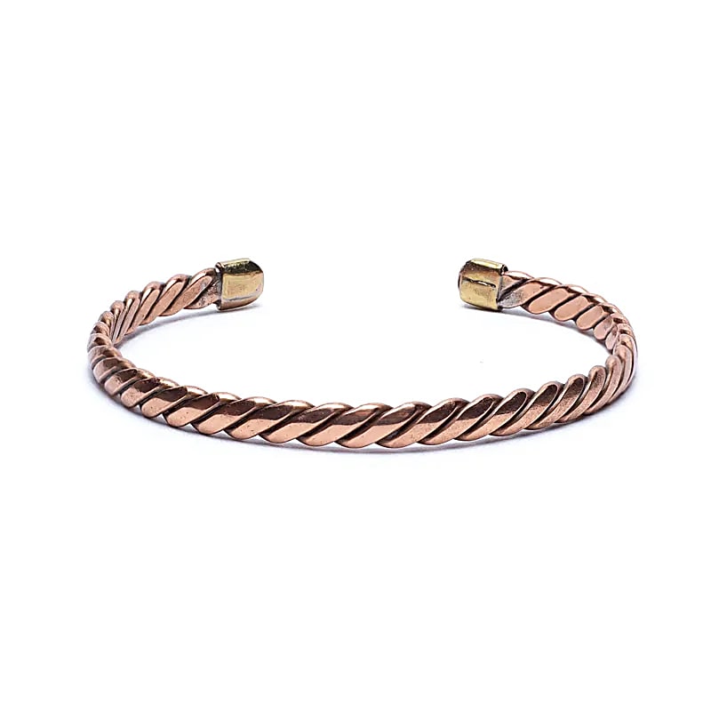 Bracelet torsadé couleur bronze – vue 2