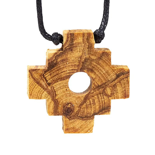 Collier Palo Santo pendentif Croix Inca Chakana